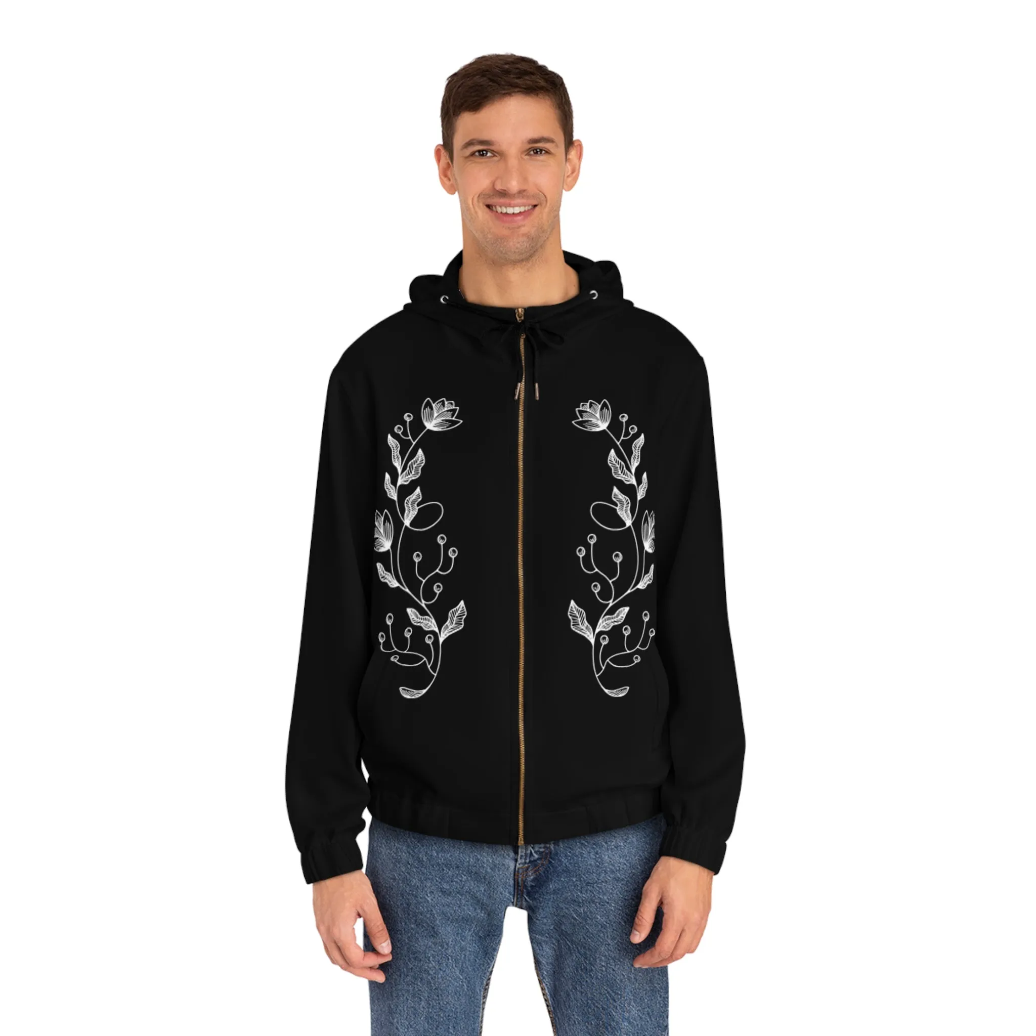 Vines Men's Full-Zip Hoodie (AOP) - CJ8