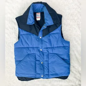 Vintage 70’s FROSTLINE Blue Puffer Vest