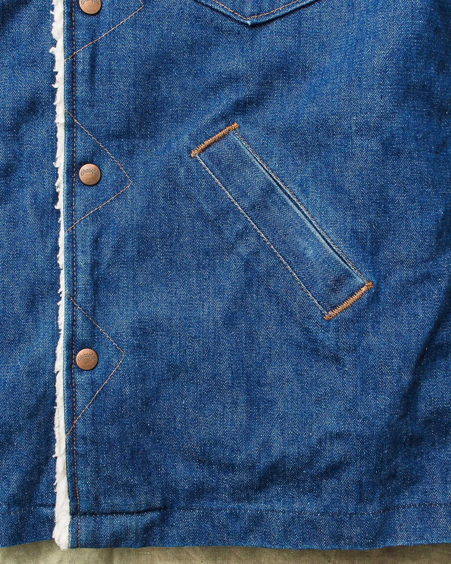 Vintage 70's Wrangler Ranch Coat Broken Twill Denim Jacket