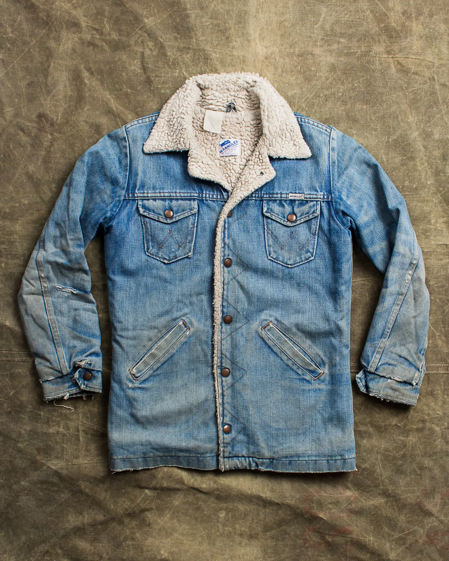 Vintage 70's Wrangler Ranch Coat Broken Twill Denim Jacket