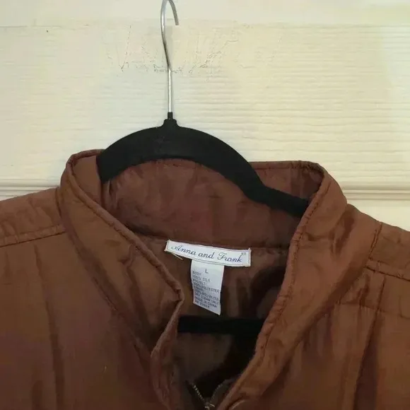 Vintage Anna and Frank Quilted Silk Puffer Jacket - Size L