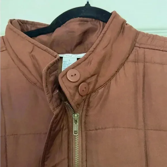 Vintage Anna and Frank Quilted Silk Puffer Jacket - Size L