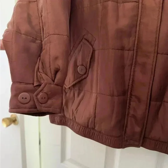 Vintage Anna and Frank Quilted Silk Puffer Jacket - Size L