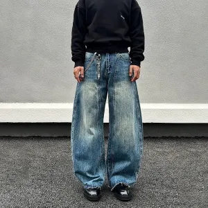 Vintage Wide-Leg Straight Jeans