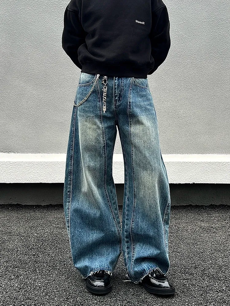 Vintage Wide-Leg Straight Jeans