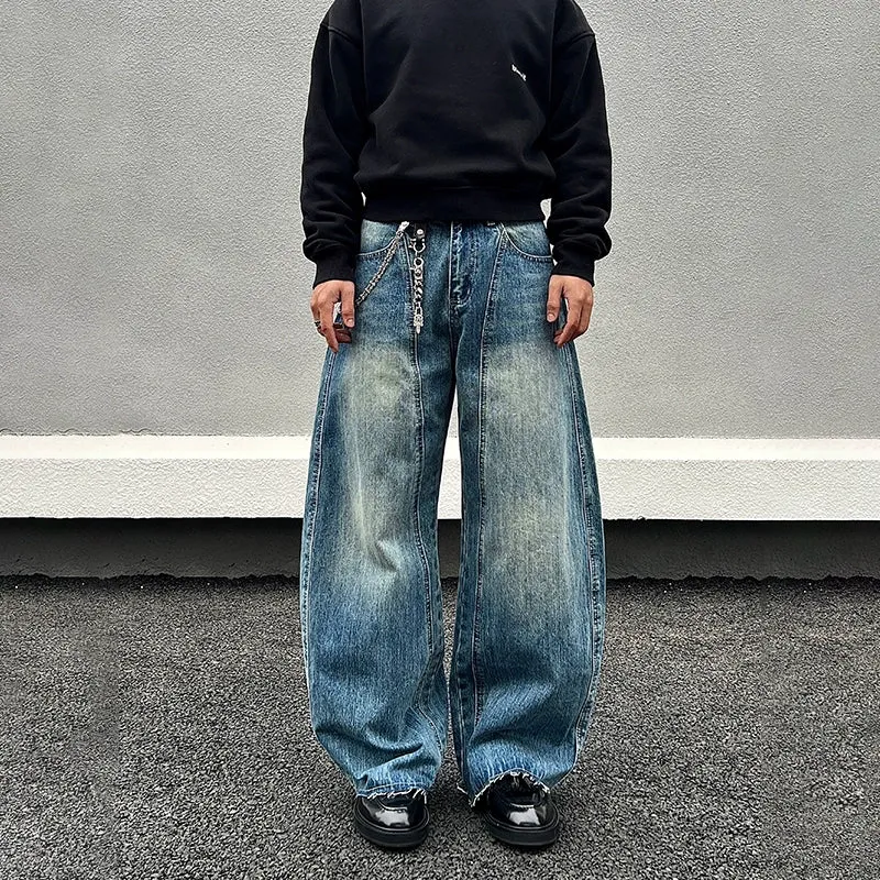 Vintage Wide-Leg Straight Jeans