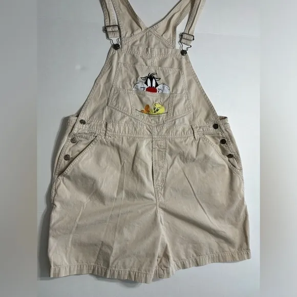 Vintage Y2K Embroidered Looney Tunes  Plus Size 18W overalls 1990s style retro
