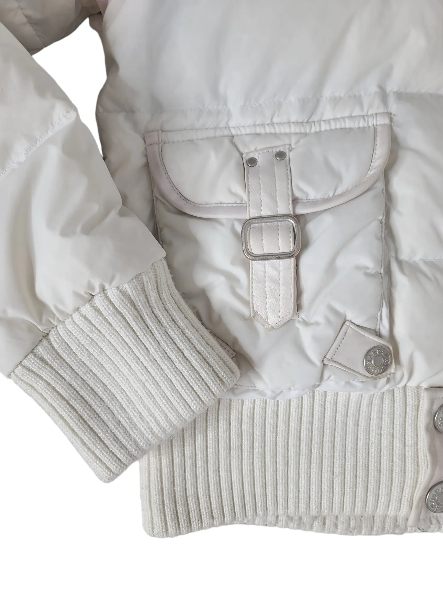 Vintage y2k white puffer jacket