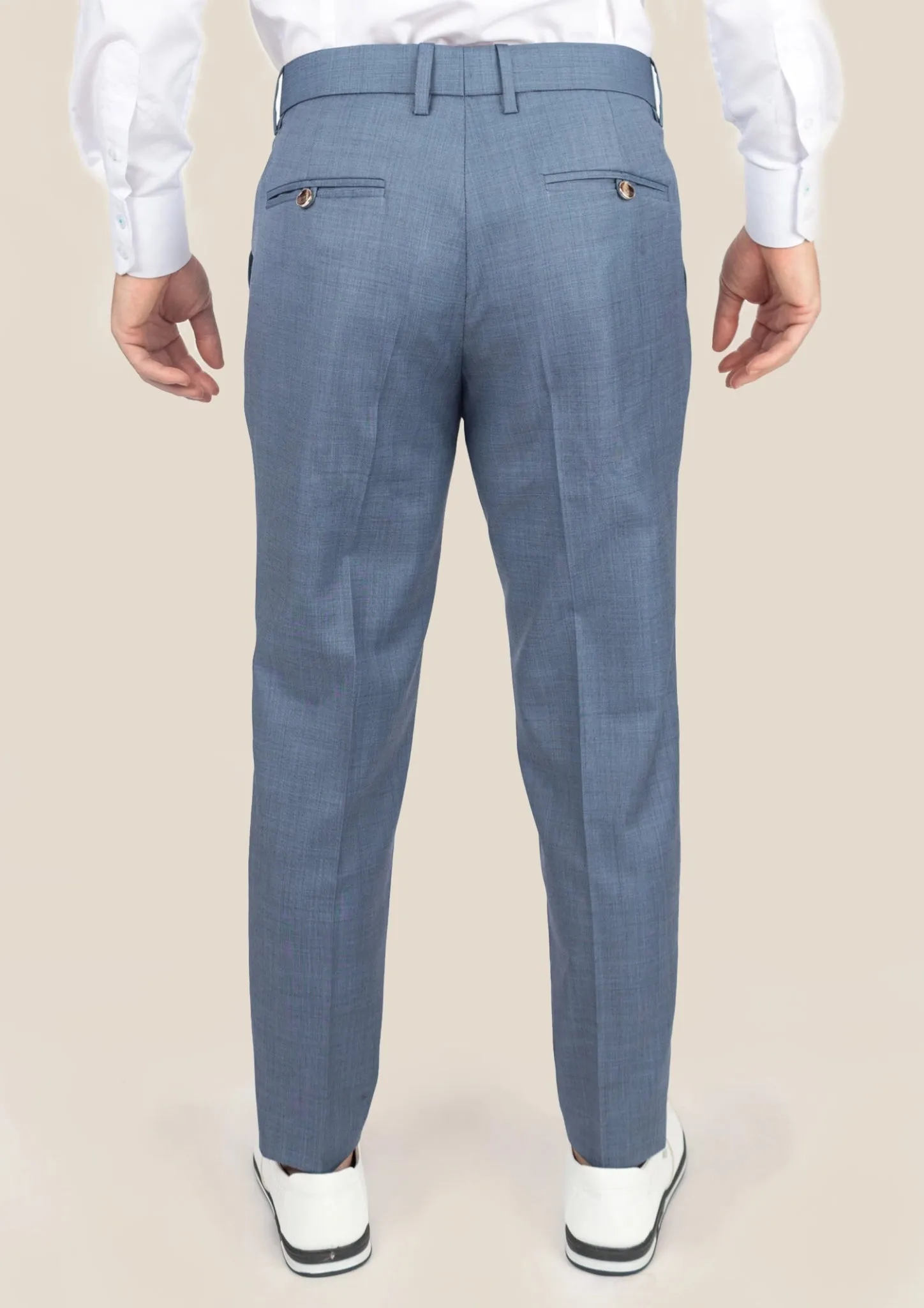Vista Blue Sharkskin Pants