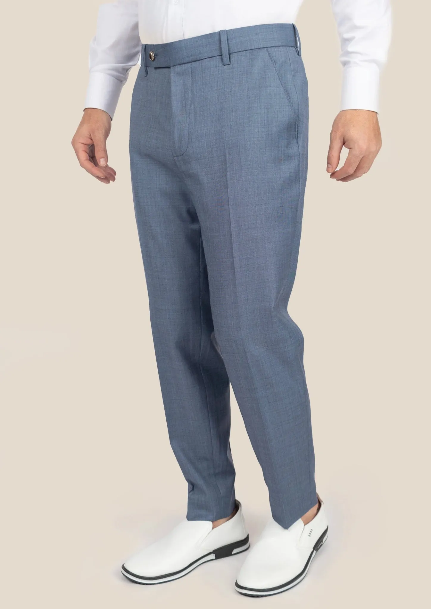 Vista Blue Sharkskin Pants