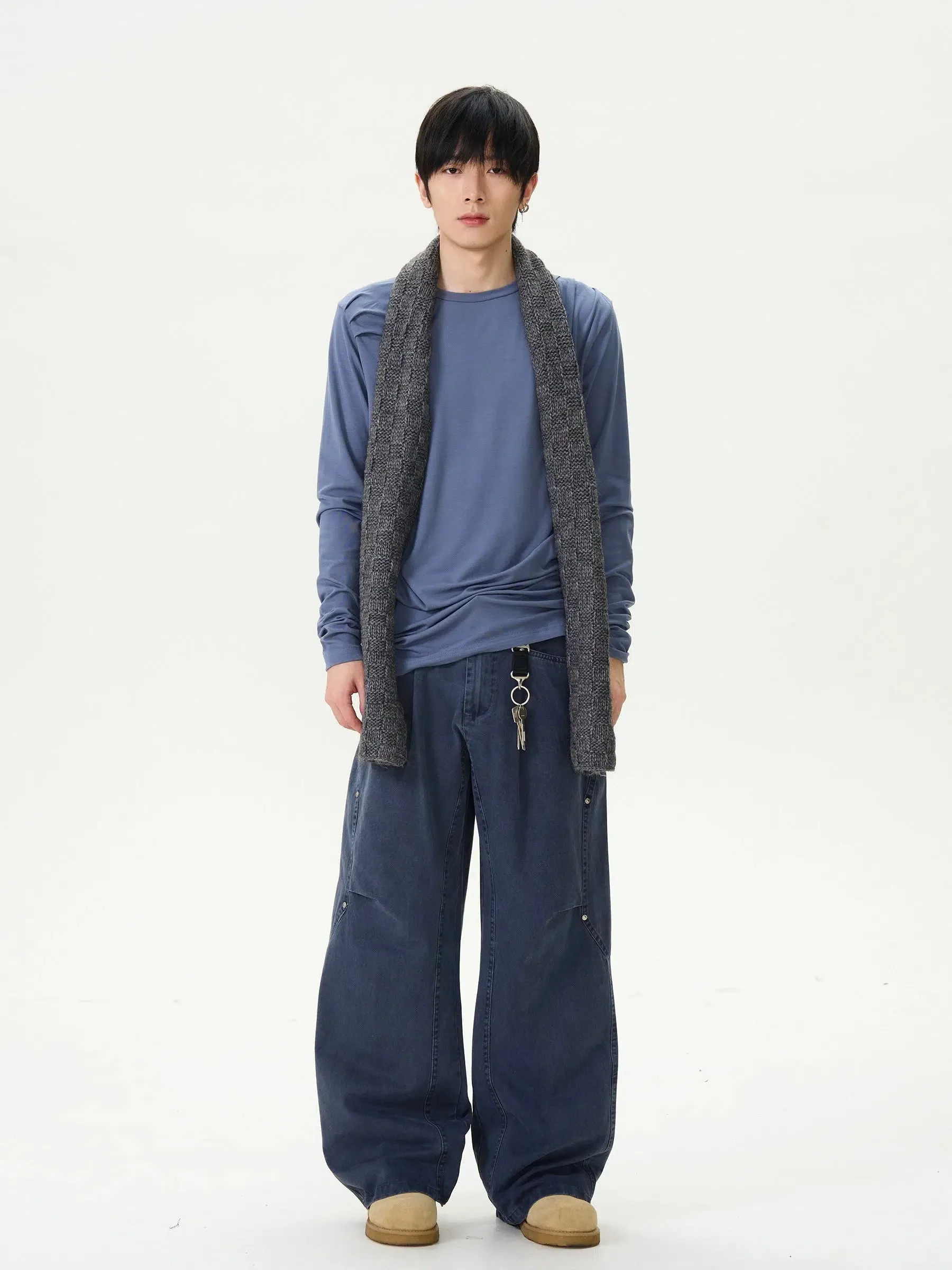 Washed Vintage Straight-leg Jeans