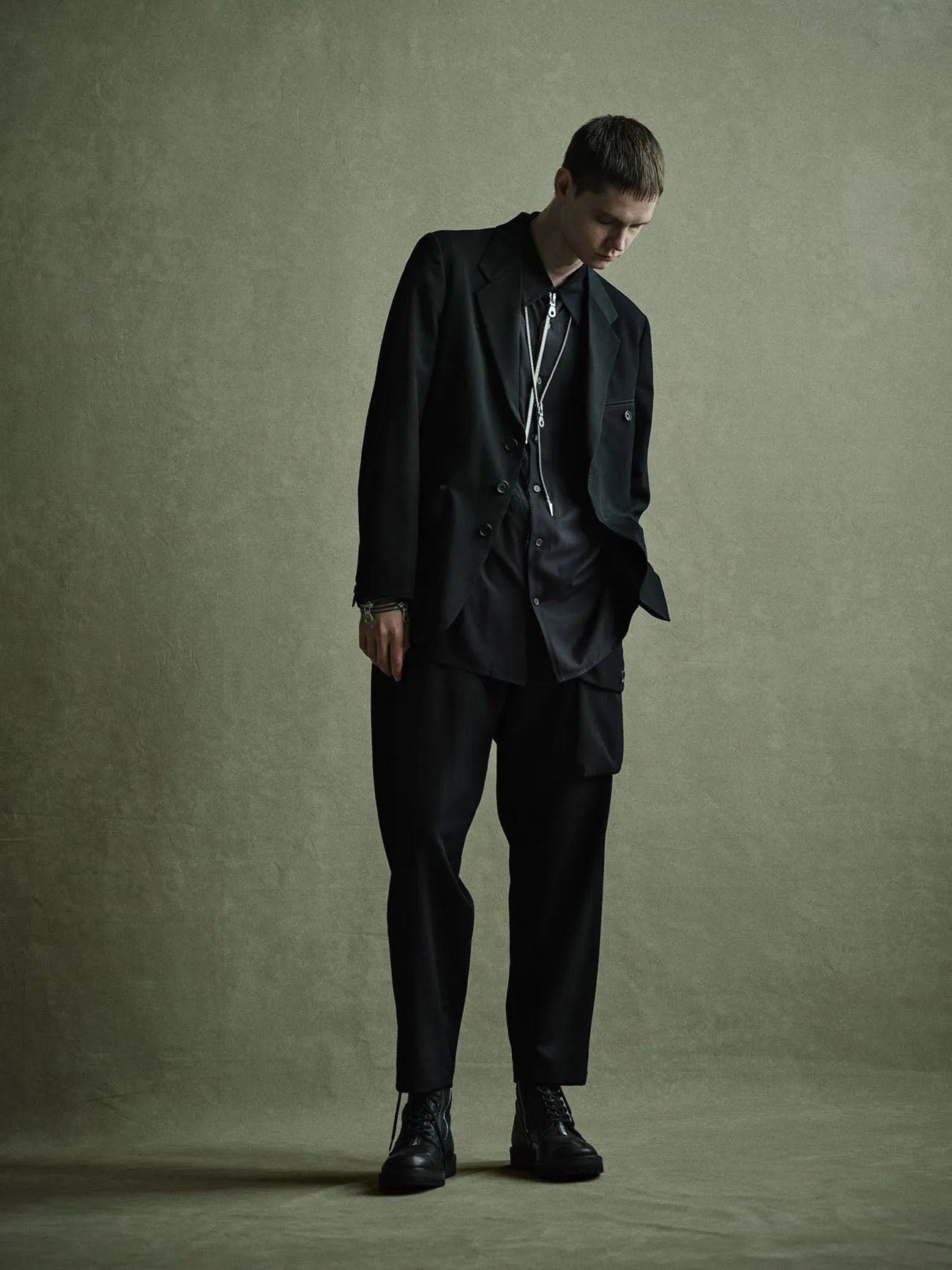 WASHER WOOL GABARDINE BIG POCKETS JACKET