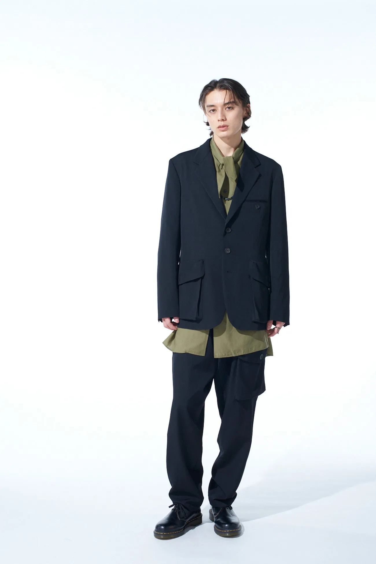 WASHER WOOL GABARDINE BIG POCKETS JACKET