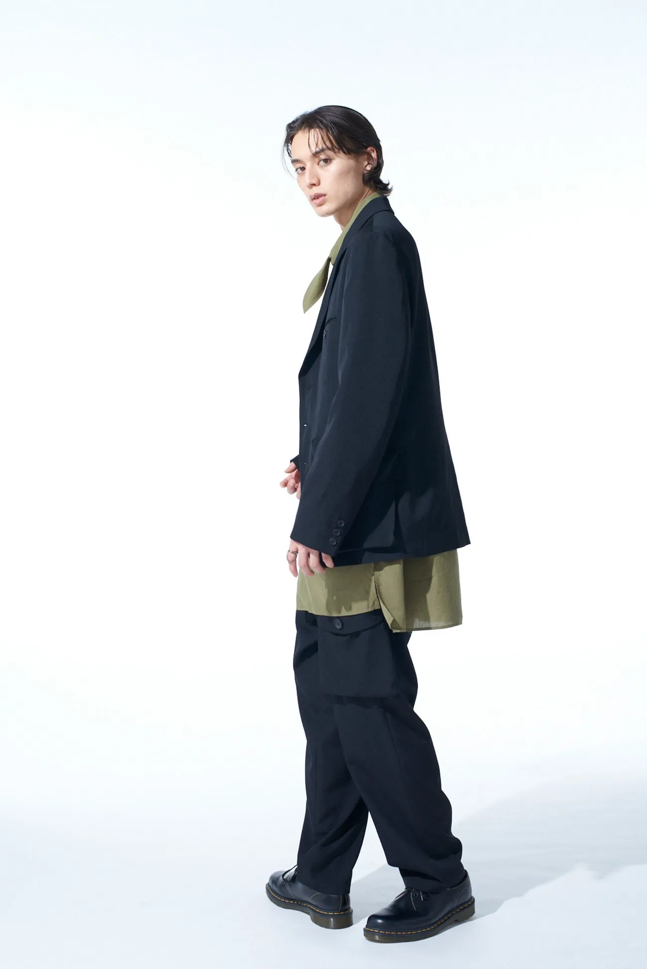 WASHER WOOL GABARDINE BIG POCKETS JACKET
