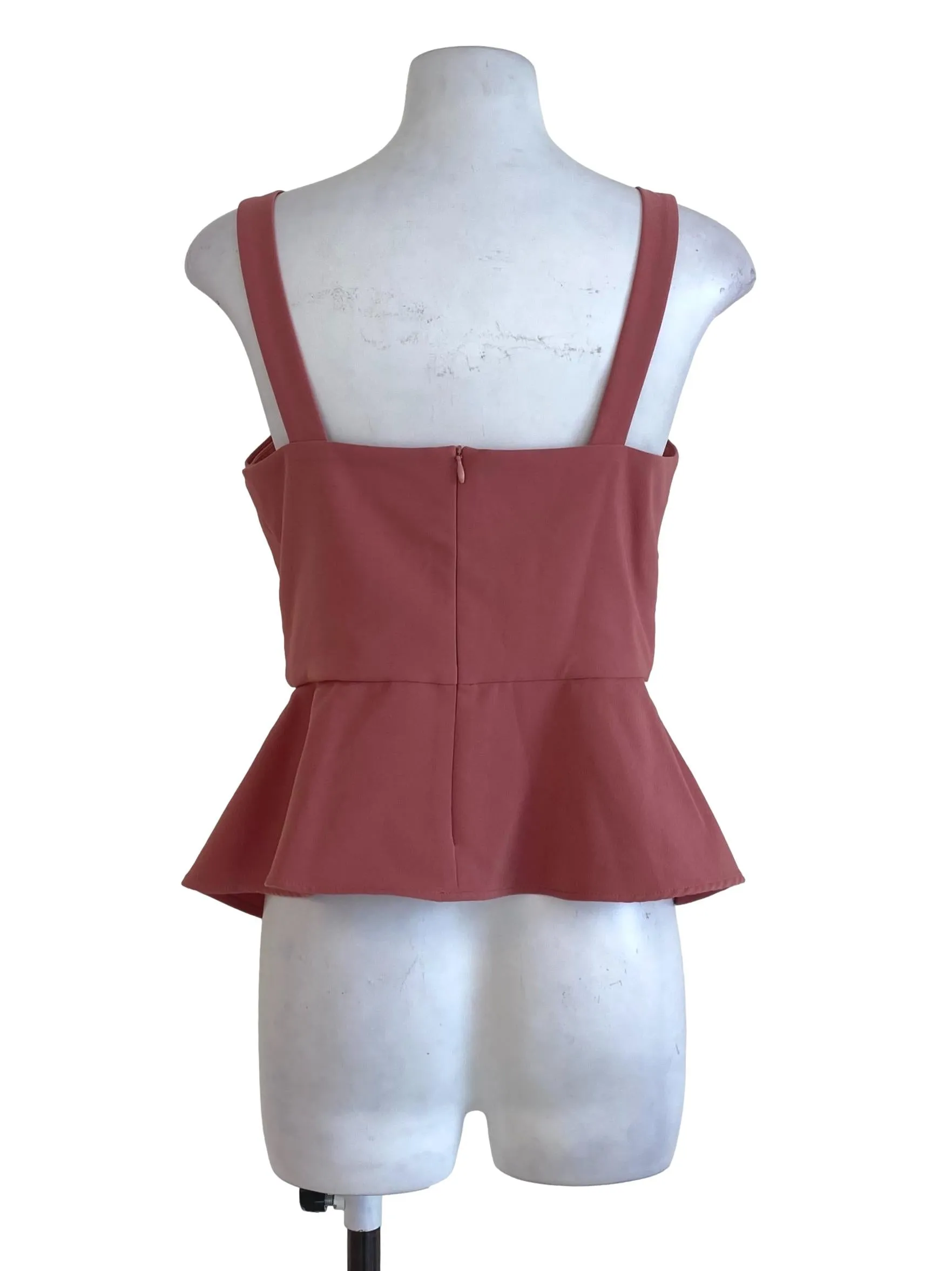 Watermelon Sleeveless Peplum Top LB