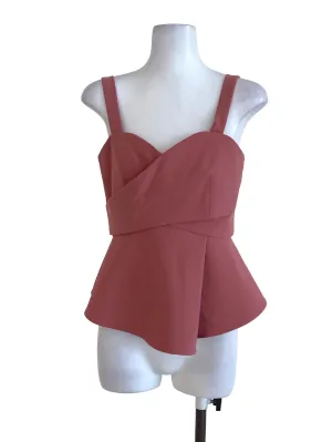 Watermelon Sleeveless Peplum Top LB