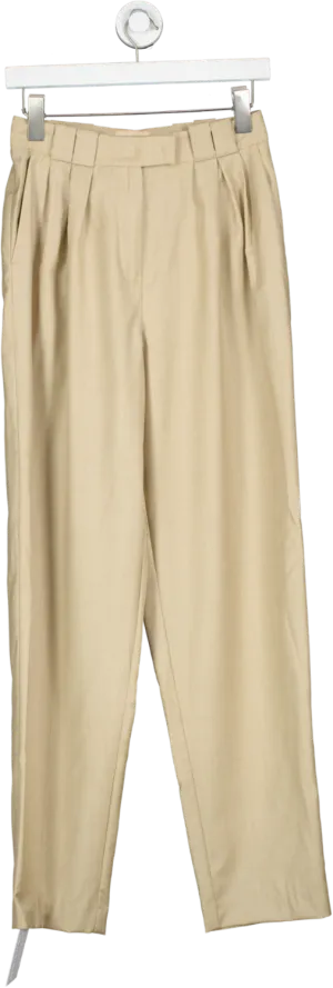 Weekend and Beyond Beige Wool Pants UK XS
