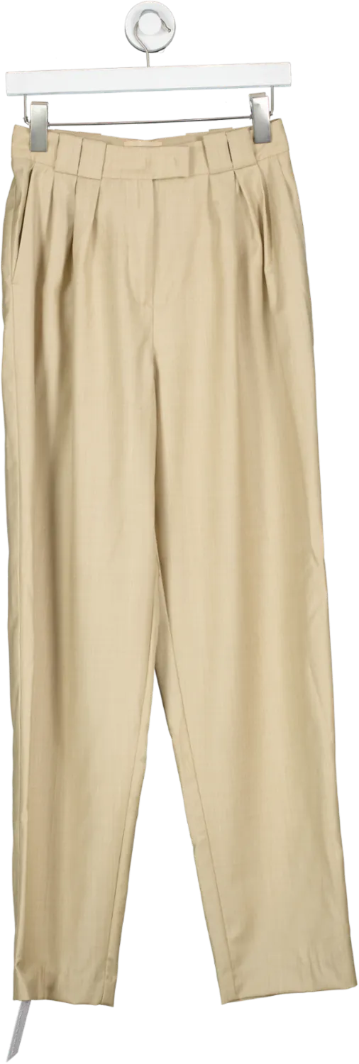 Weekend and Beyond Beige Wool Pants UK XS