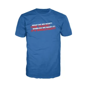Weird Science Time Travel Official Men's T-shirt (Royal Blue)