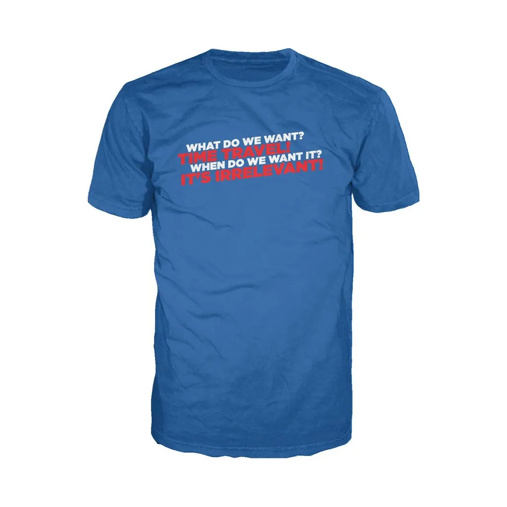 Weird Science Time Travel Official Men's T-shirt (Royal Blue)