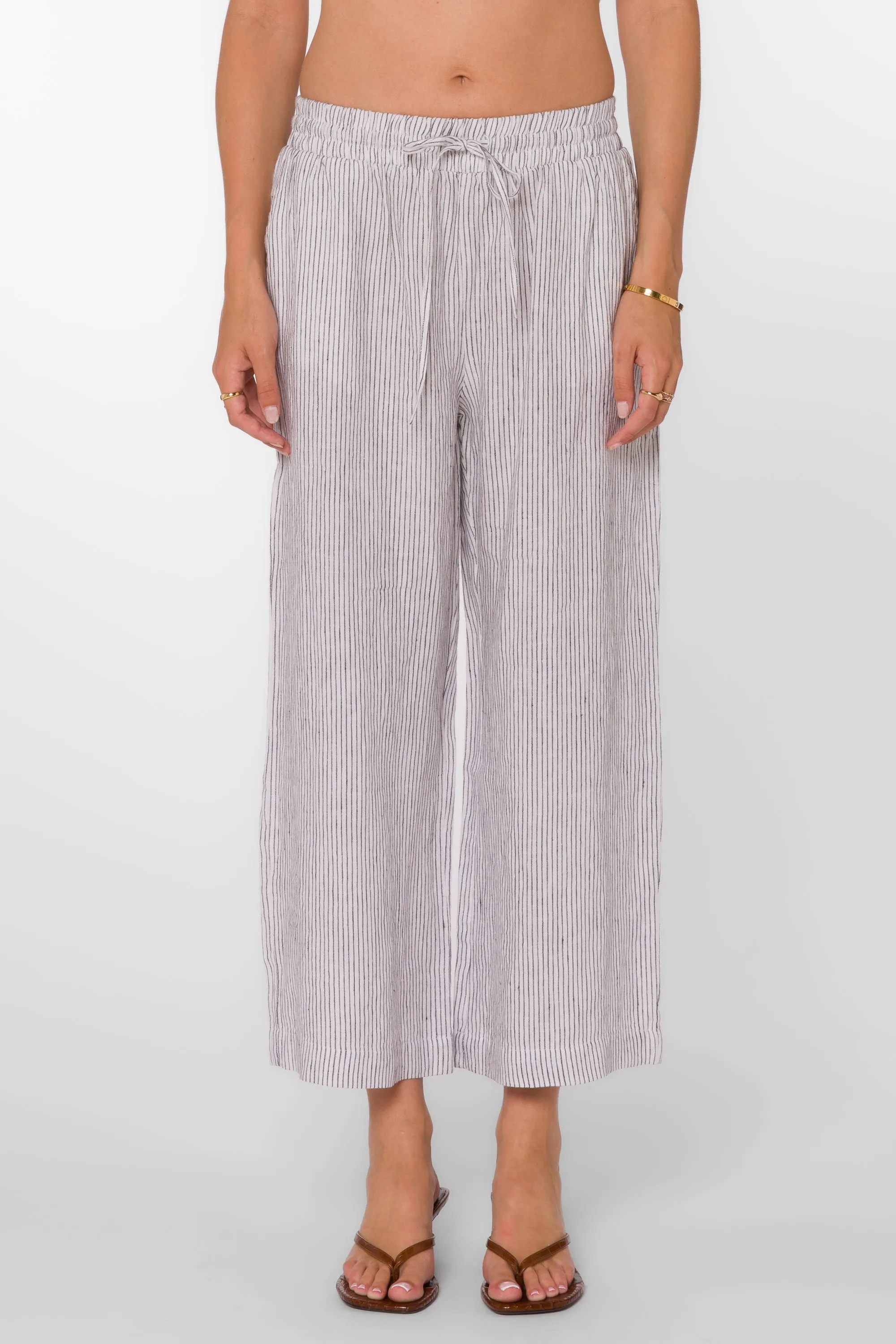 Wendy Black Stripe Pants