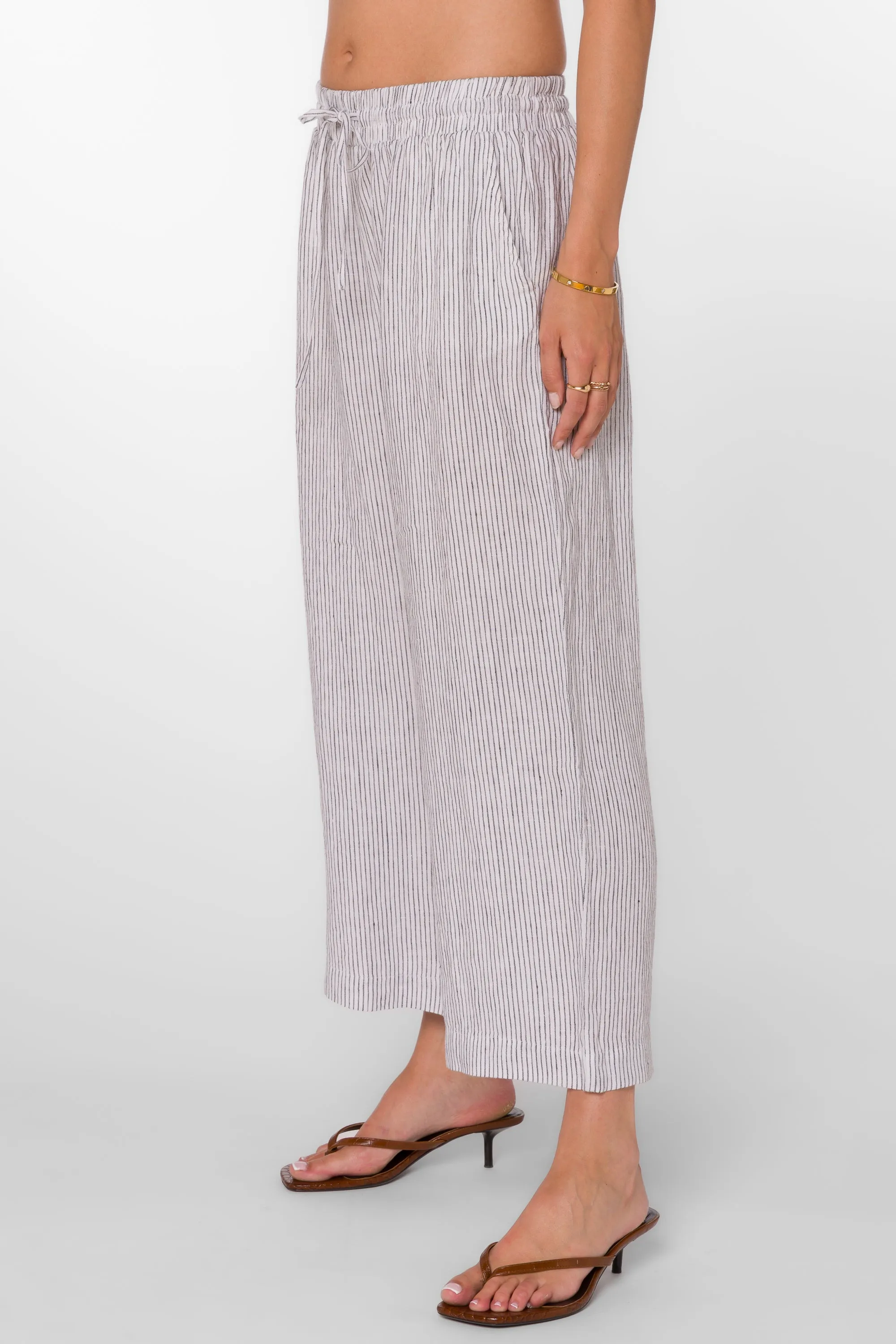 Wendy Black Stripe Pants