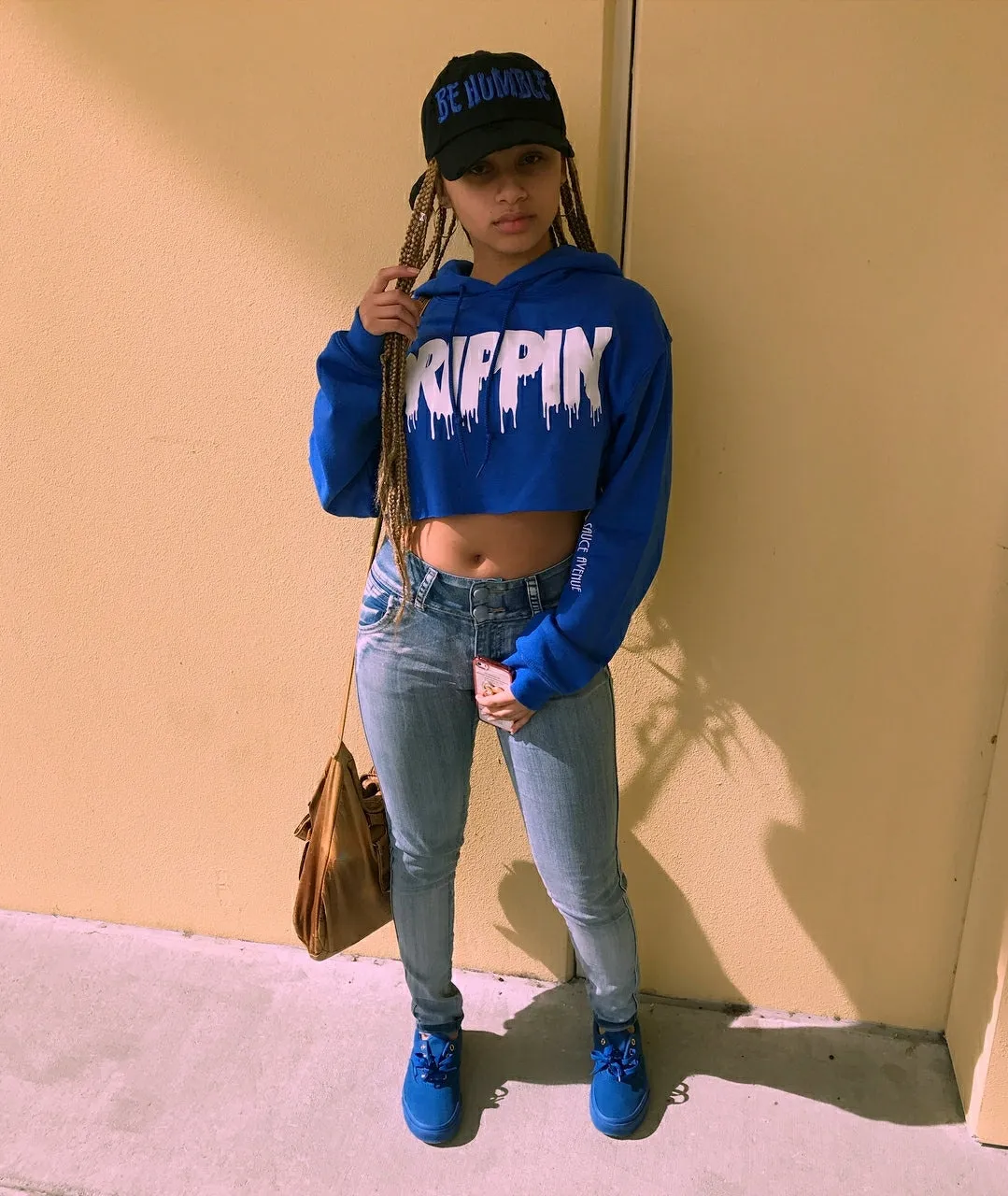 White Drippin | Blue Hoodie