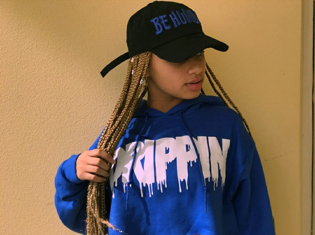 White Drippin | Blue Hoodie