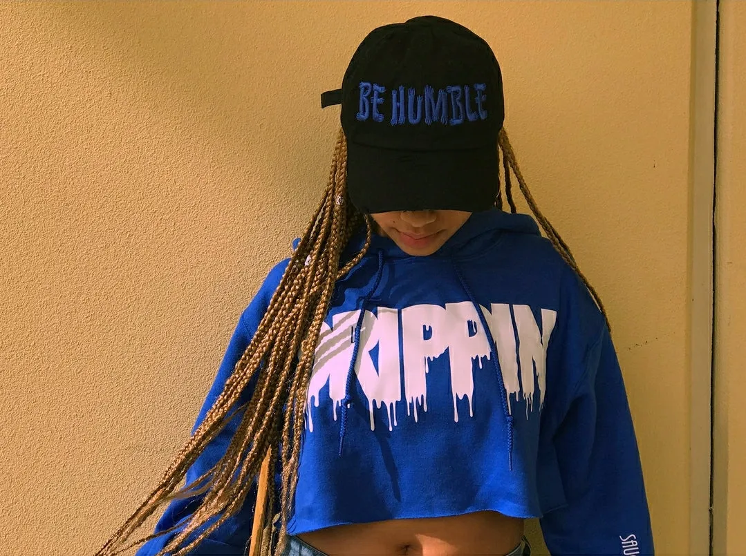 White Drippin | Blue Hoodie