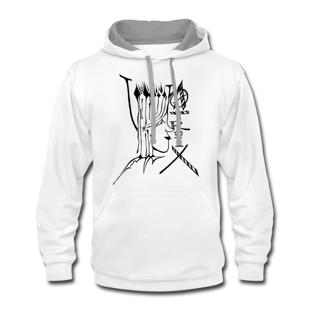 White Printed Hoodie