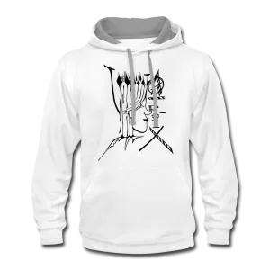 White Printed Hoodie