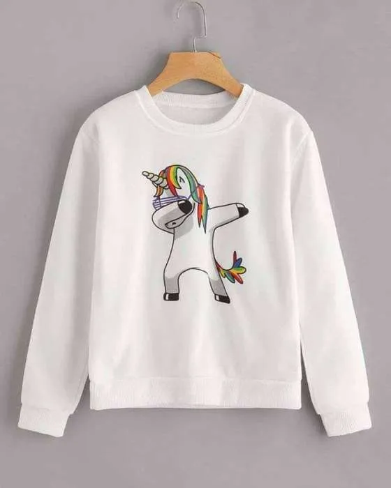 WhiteDab Donkey Printed Sweat Shirt For womens