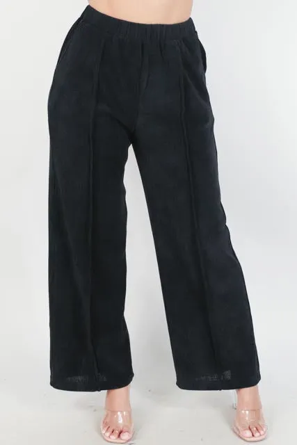 WIDE LEG CORDUROY PANTS