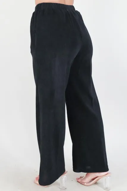 WIDE LEG CORDUROY PANTS