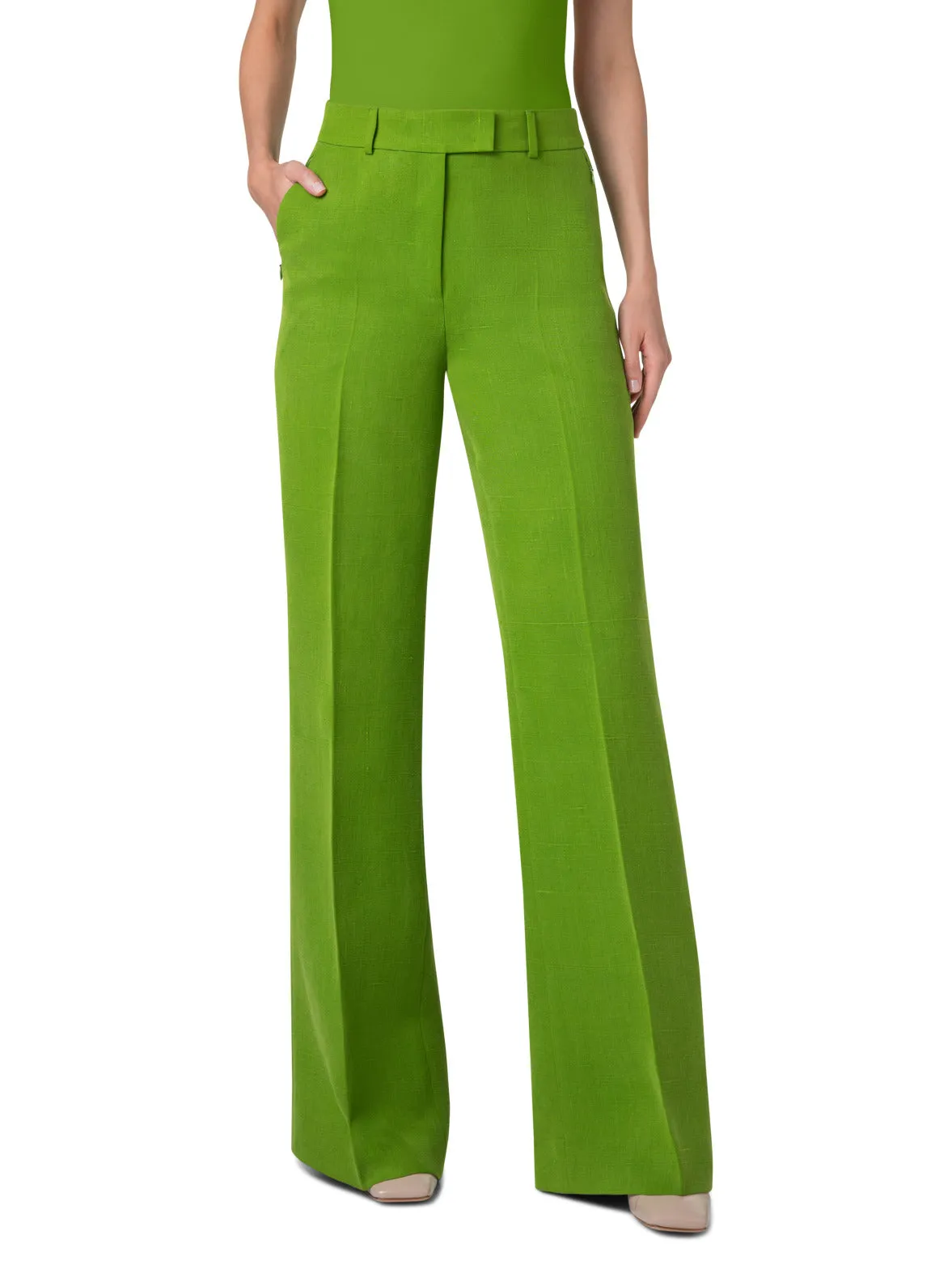 Wide Silk Shantung Pants