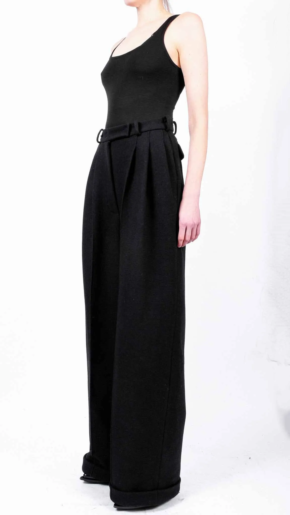 Wide Wool Trousers