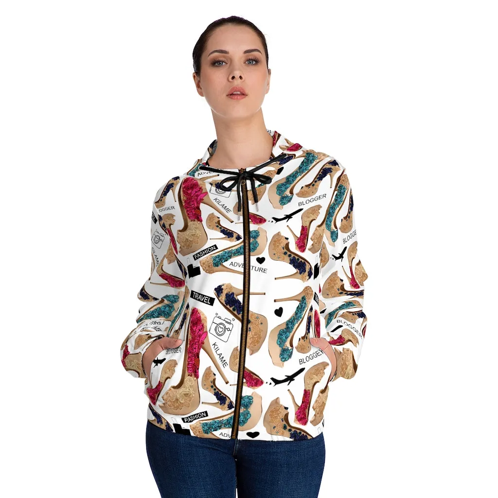 Women’s Full-Zip Hoodie Lodaz 'Travel Blogger Girl'