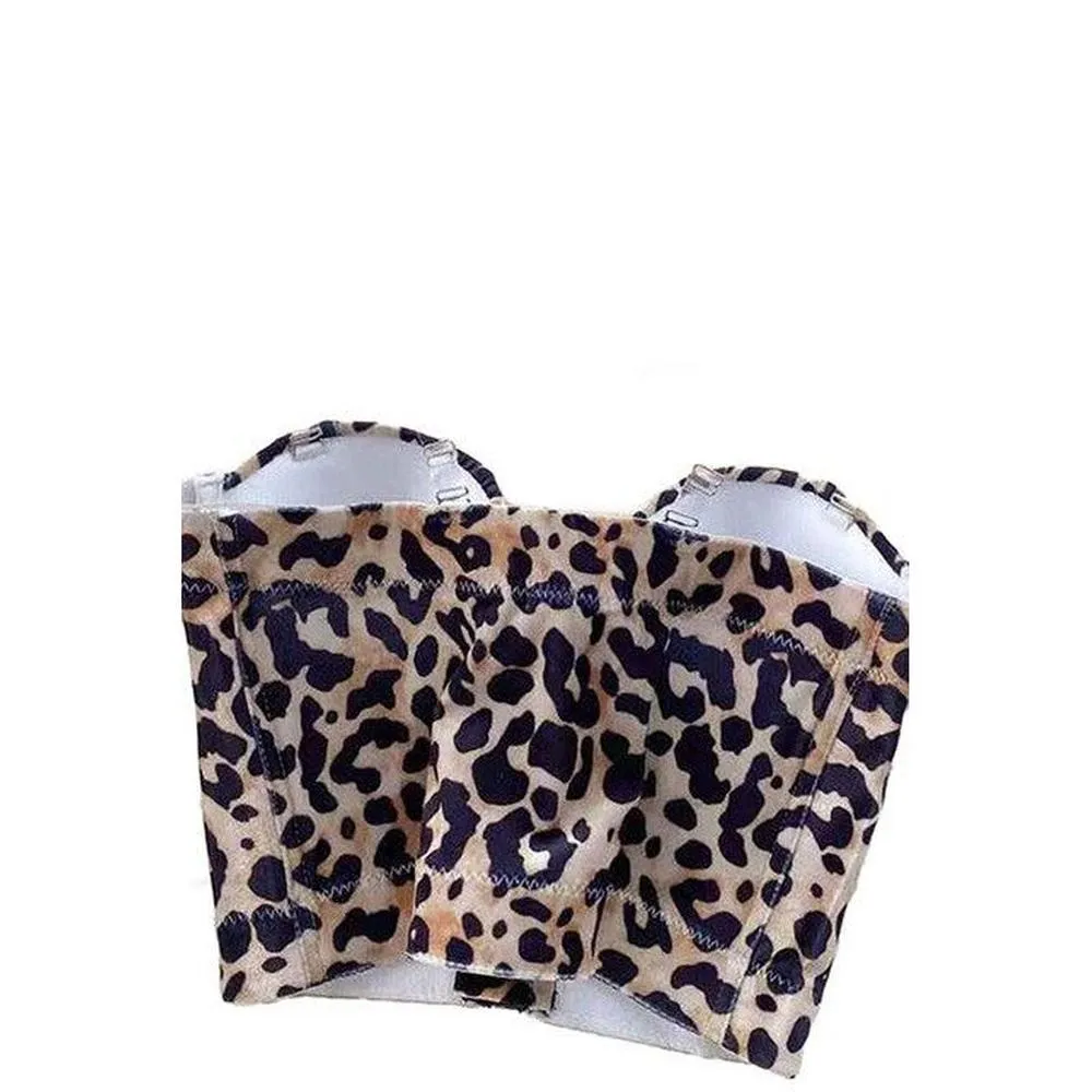 Women's Leopard Crop Top
