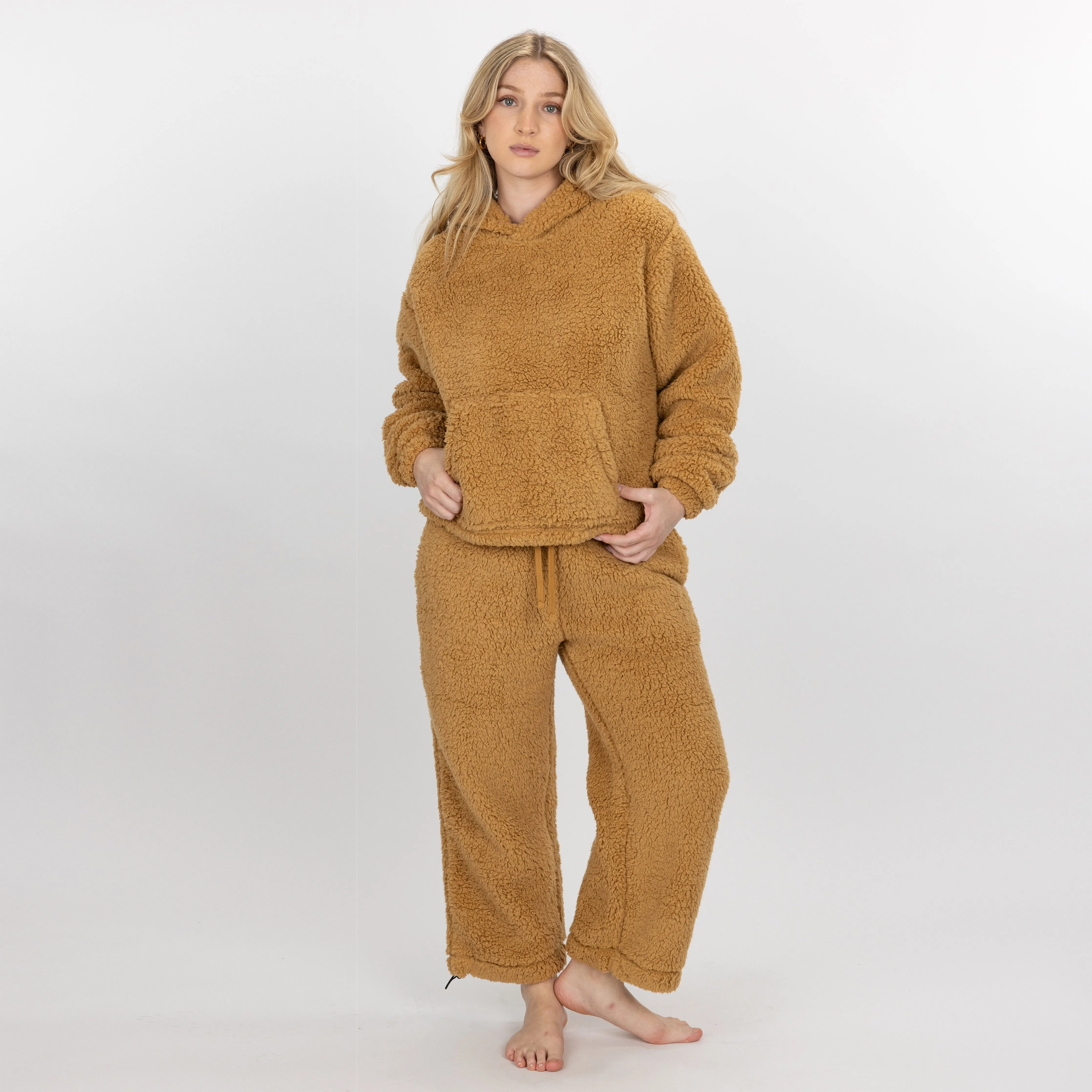 Womens Micro-poly Sherpa Fleece Hoodie - Lark