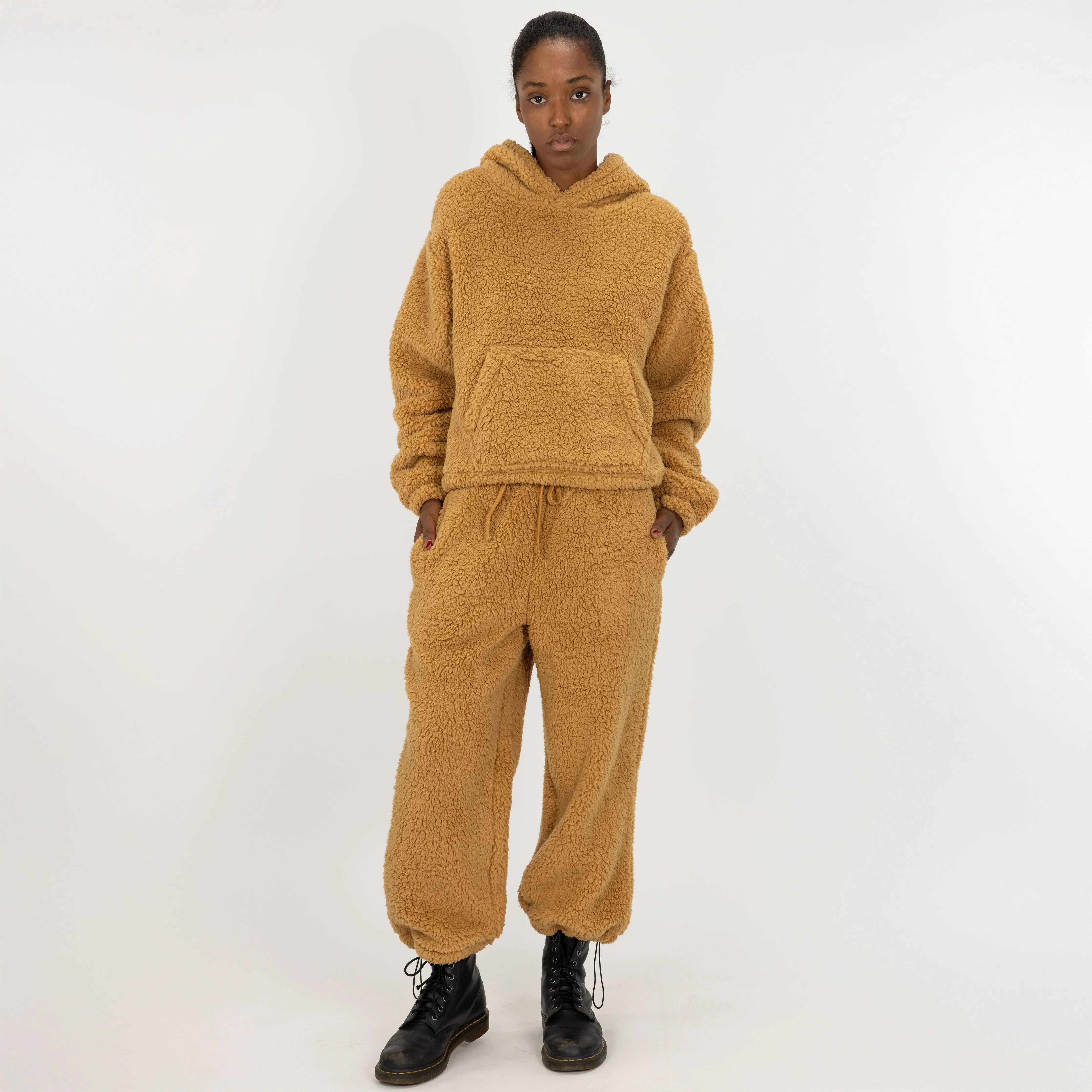 Womens Micro-poly Sherpa Fleece Hoodie - Lark