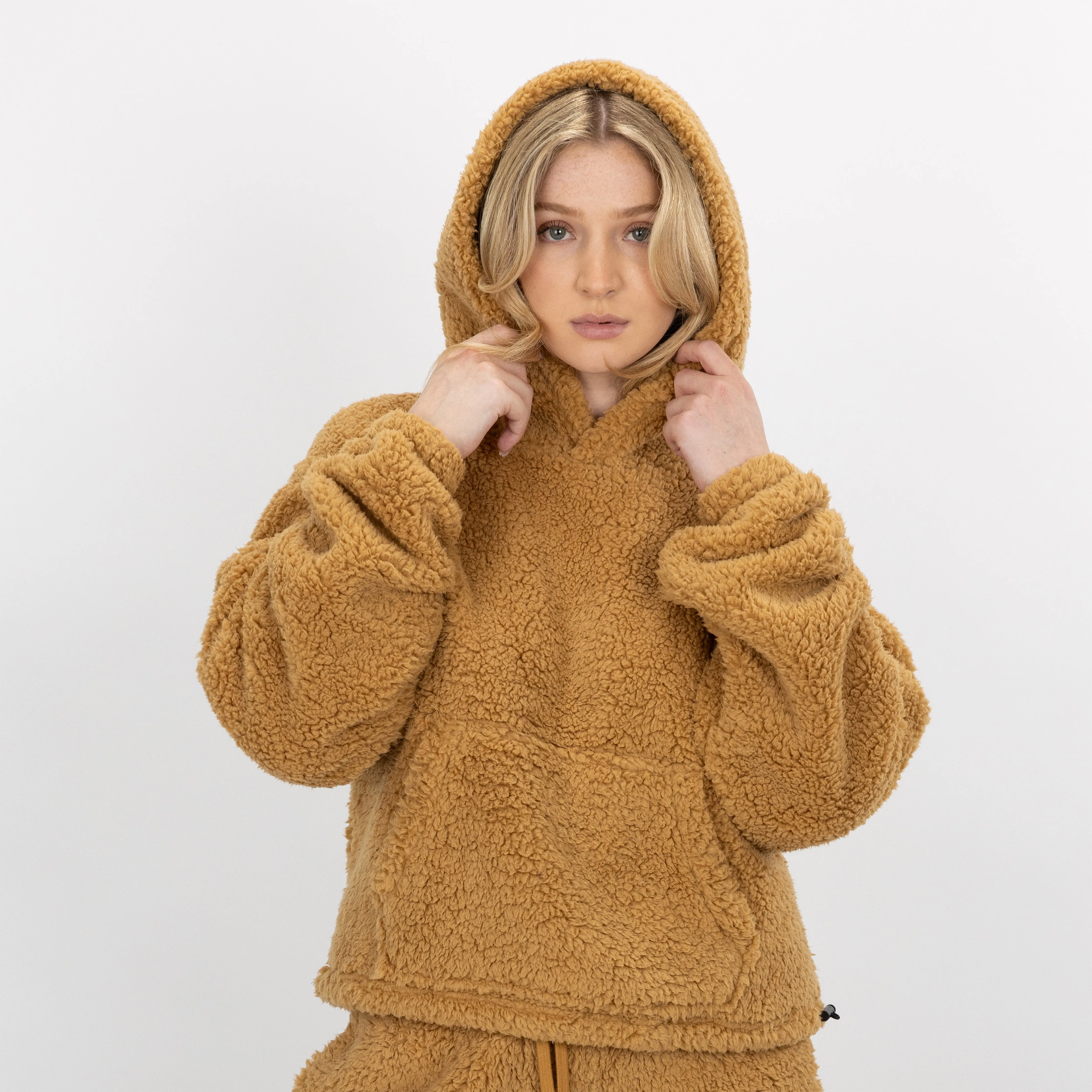 Womens Micro-poly Sherpa Fleece Hoodie - Lark