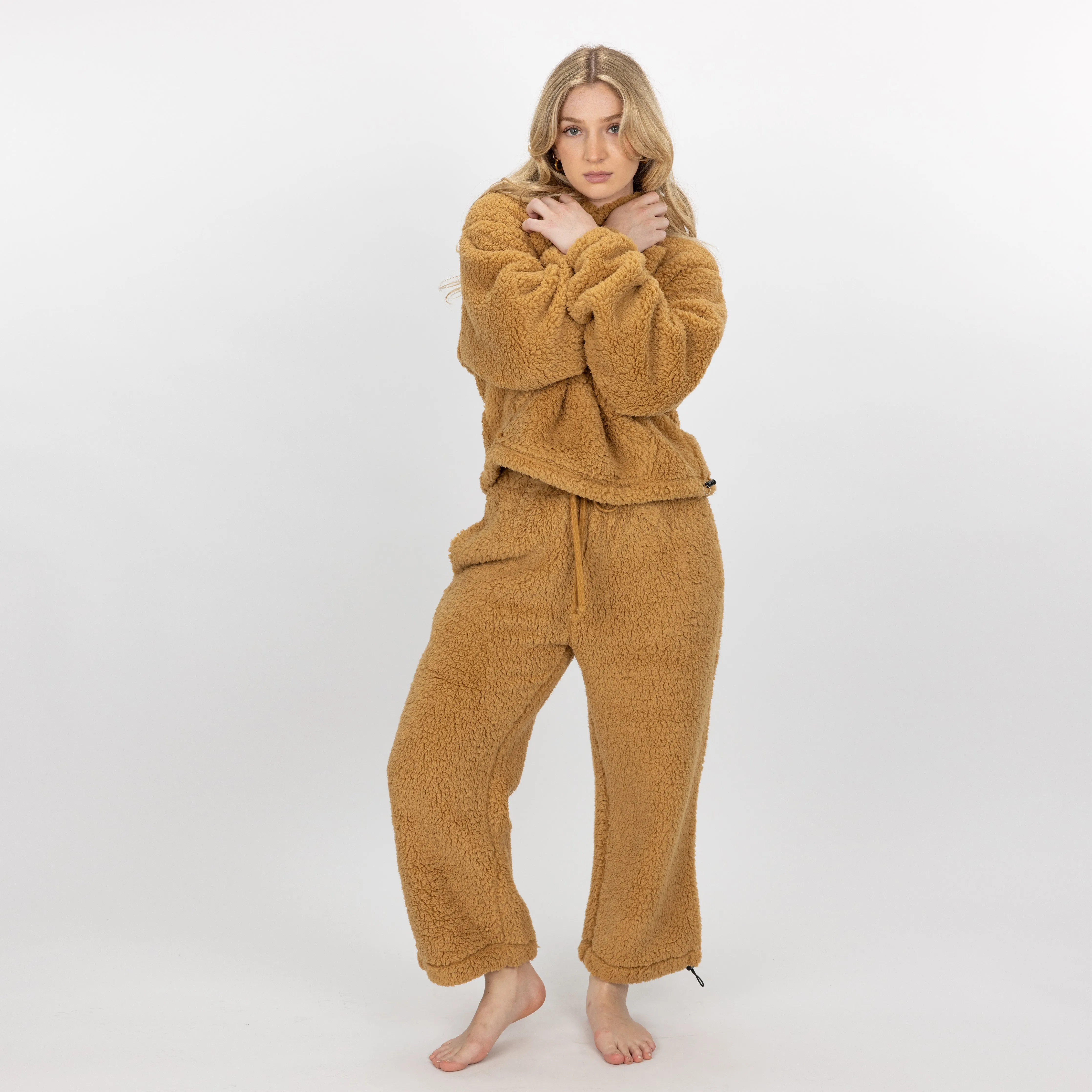 Womens Micro-poly Sherpa Fleece Hoodie - Lark
