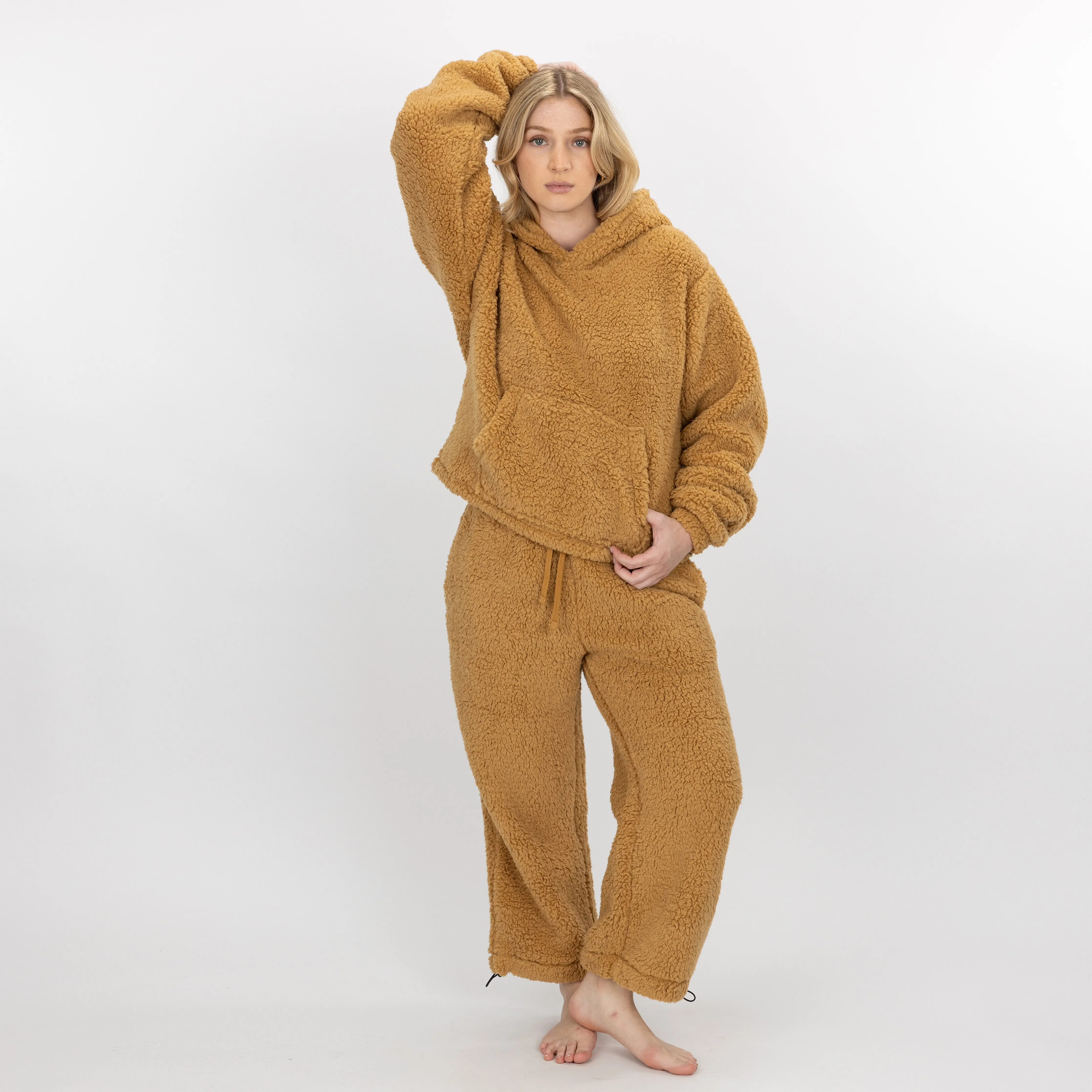 Womens Micro-poly Sherpa Fleece Hoodie - Lark