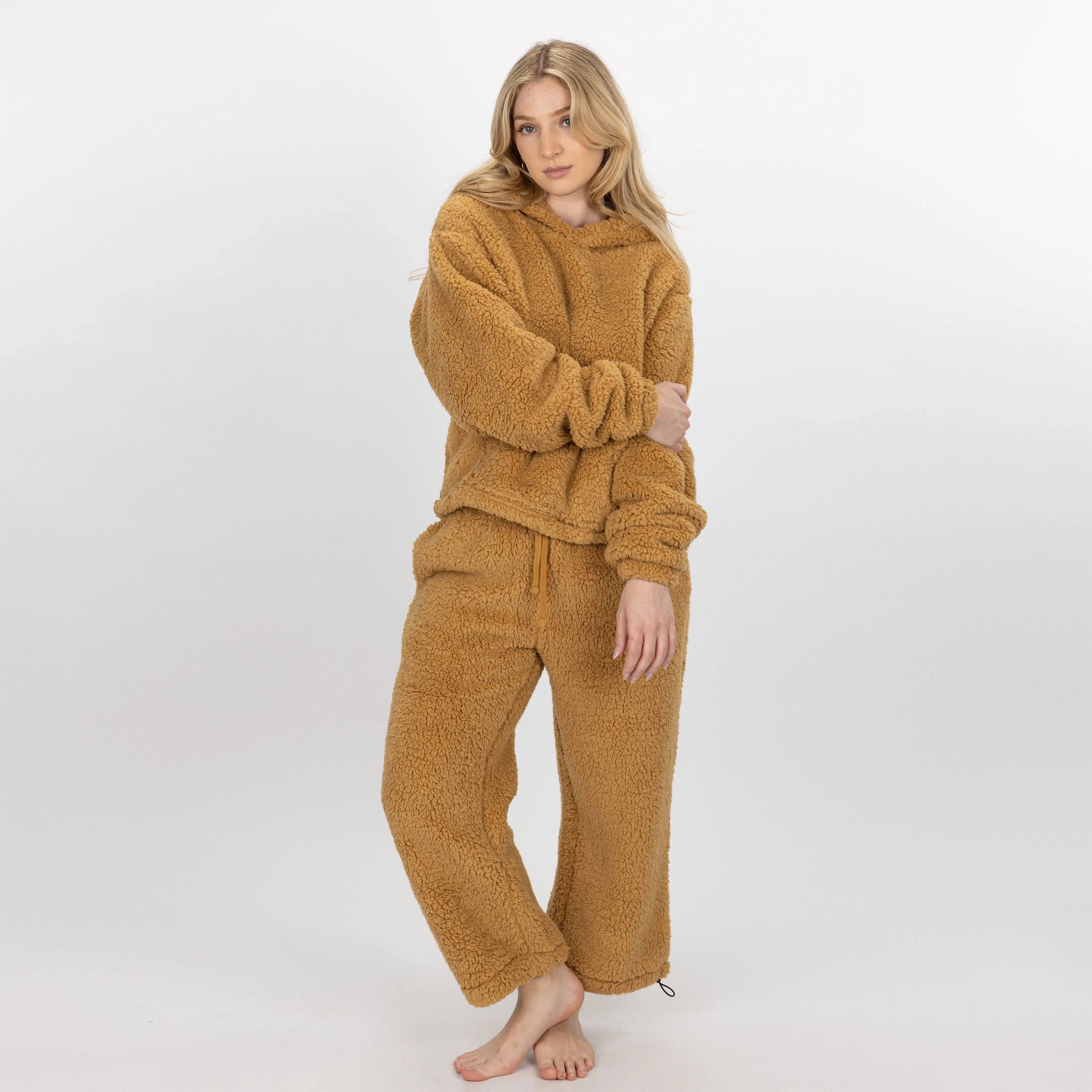 Womens Micro-poly Sherpa Fleece Hoodie - Lark