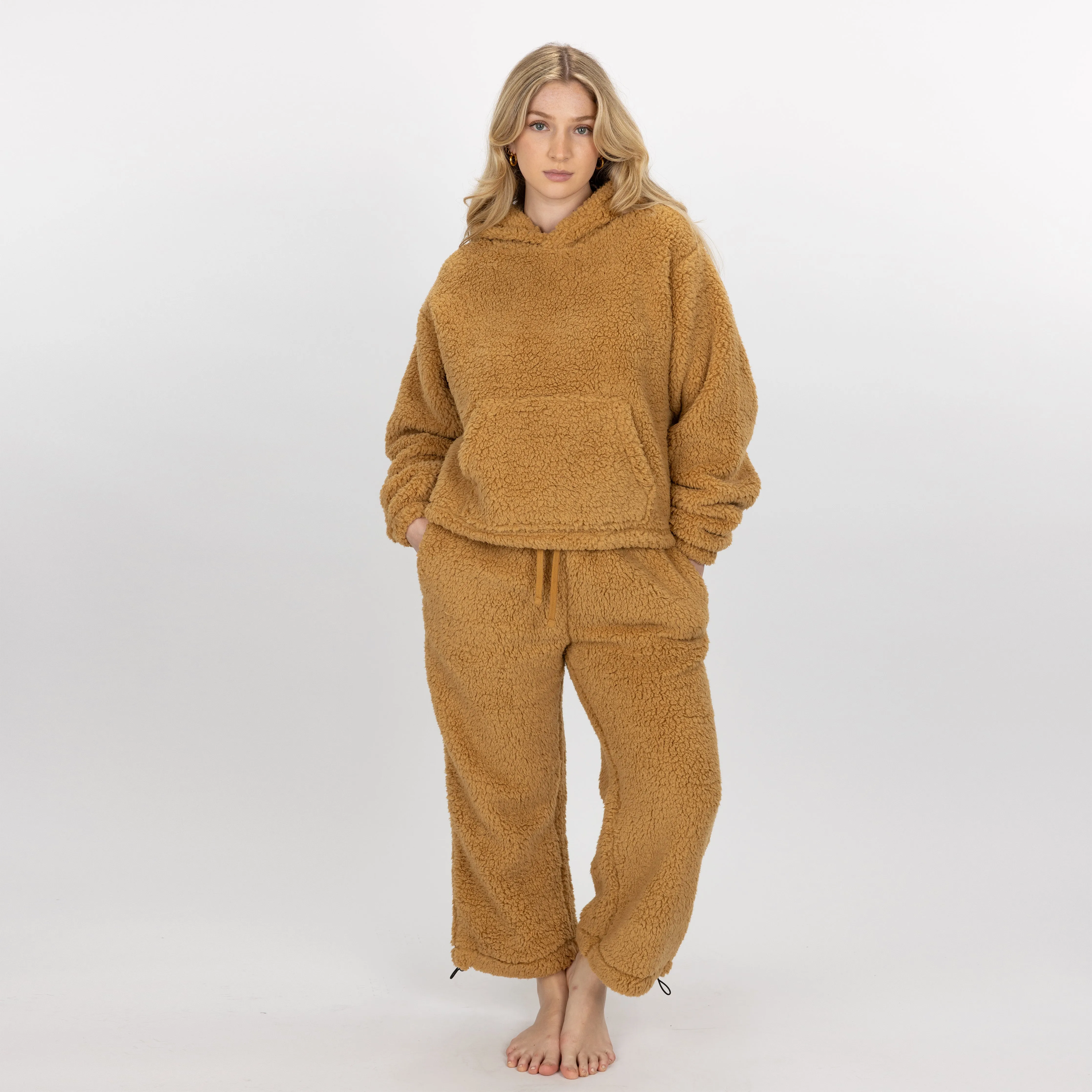 Womens Micro-poly Sherpa Fleece Hoodie - Lark