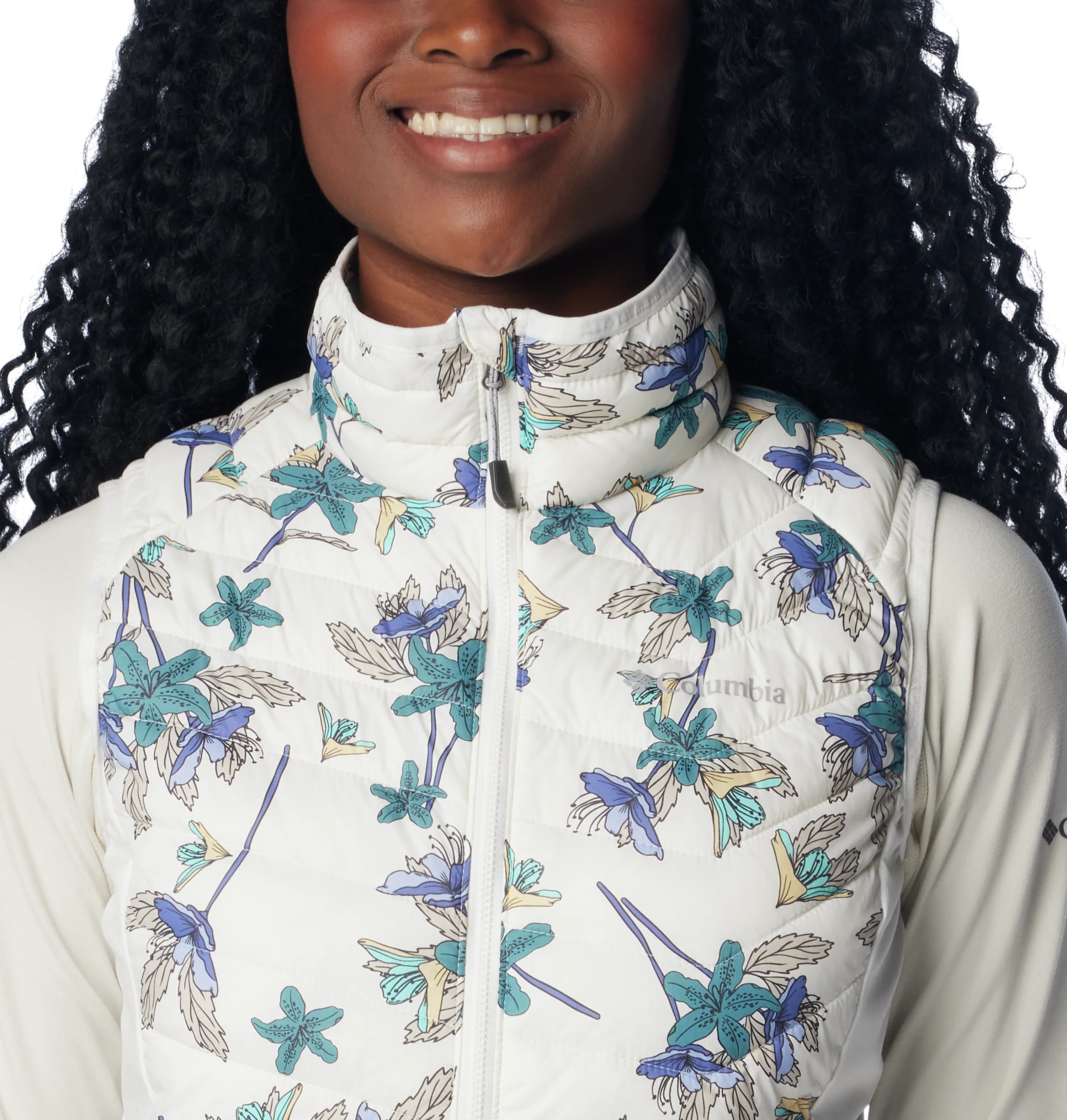 WOMEN'S POWDER PASS VEST - SEA SALT TIGER