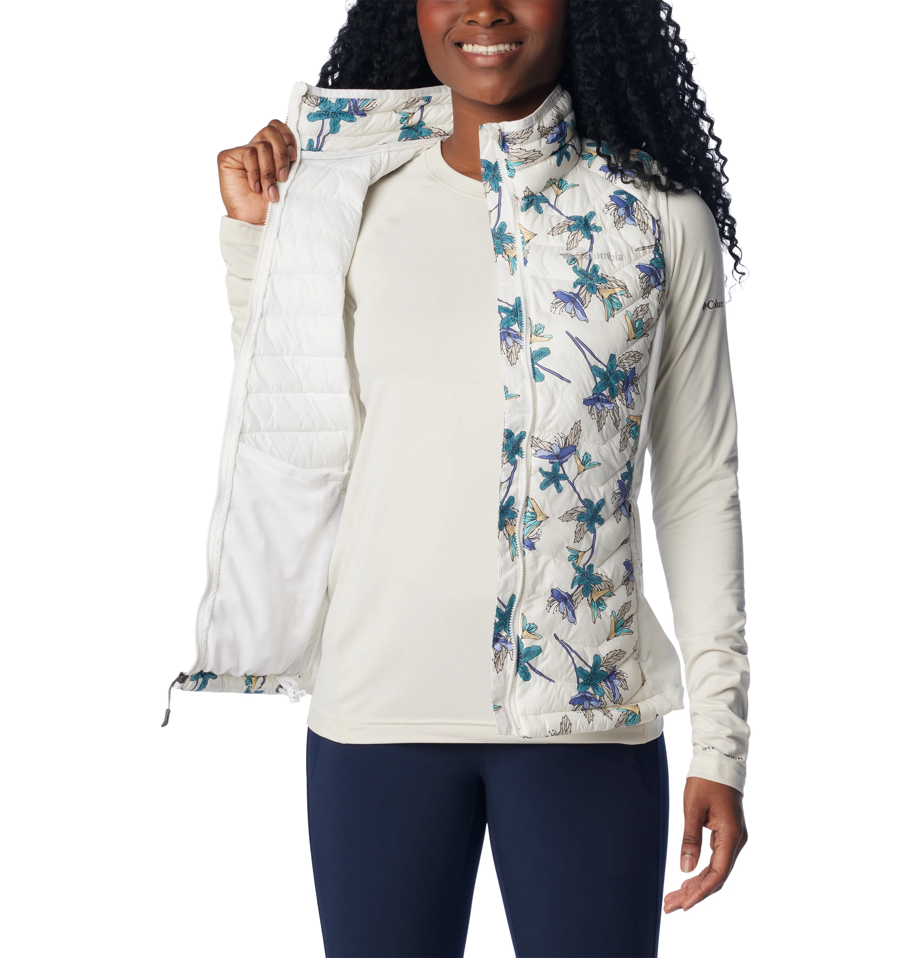 WOMEN'S POWDER PASS VEST - SEA SALT TIGER