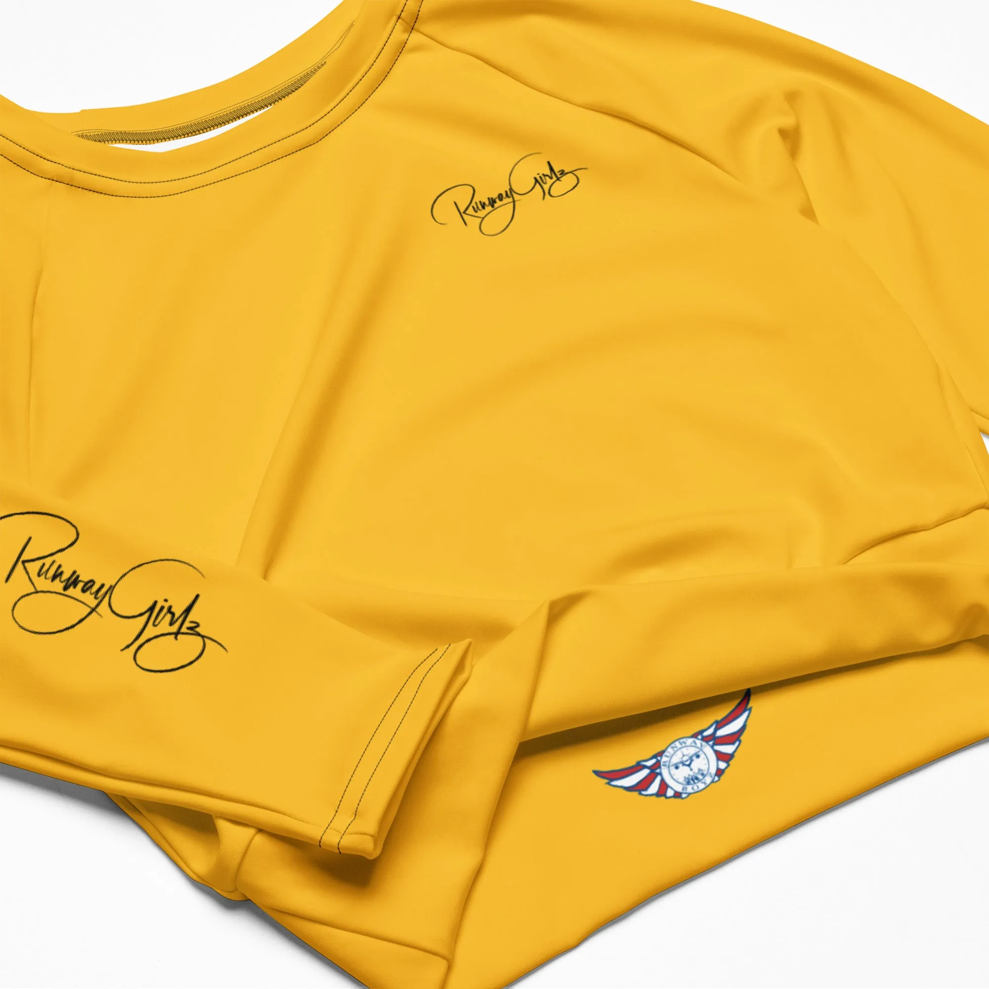 Women's Runway Girlz Crop Top (Yellow/Black)