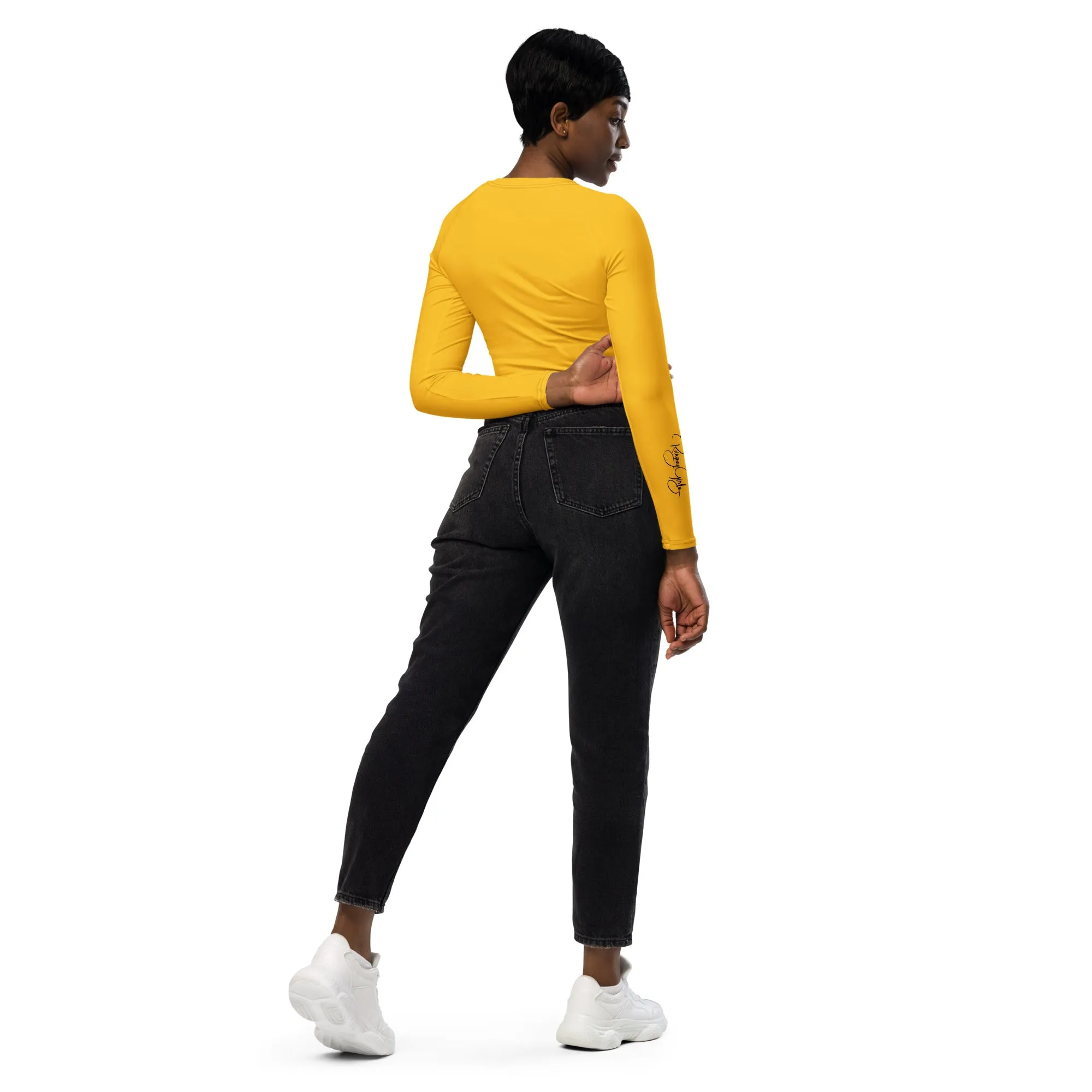 Women's Runway Girlz Crop Top (Yellow/Black)