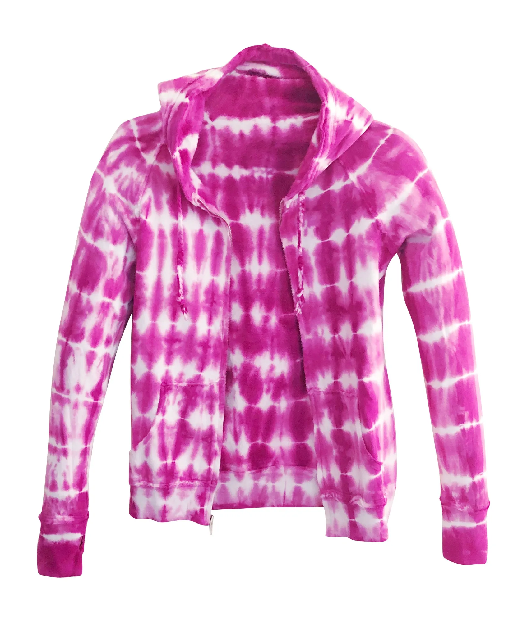 Women's Tie Dye Hoodie, Hot Pink